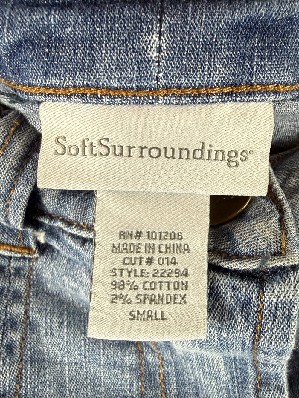 Soft Surroundings Pleated Stretch Denim Midi Skirt Boho Western Cottage Small - Picture 7 of 8
